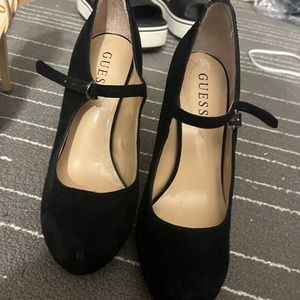 GUESS black suede heels, Women US size 7.5